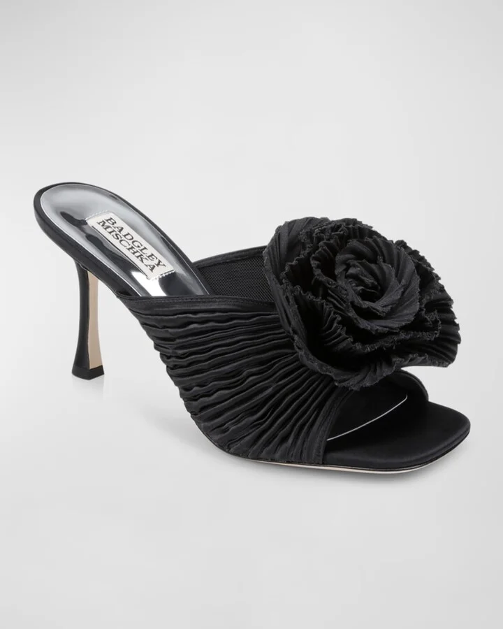 Blythe Silk Flower Mule Sandals - Image 2