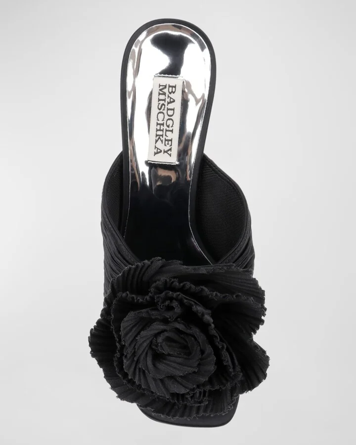 Blythe Silk Flower Mule Sandals - Image 7