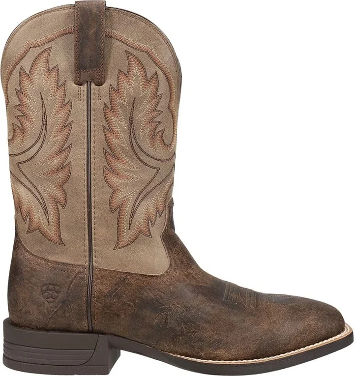 BMVY9 Mens Wilder Western Boot Antique Grey/Brown Bomber 7.5 Wide