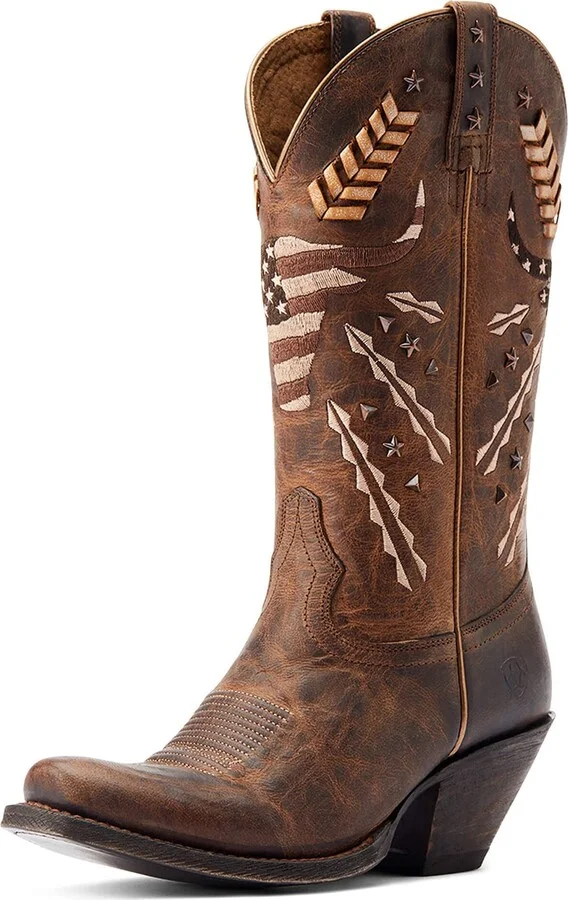 BMVY9 Womens Circuit Americana Western Boot Rhino Tan 10