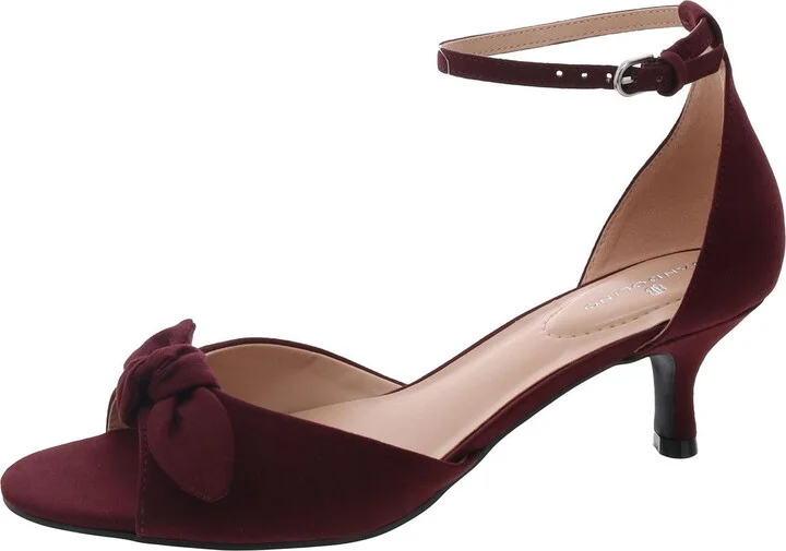 BNANDORA2 Womens Bow Manmade Ankle Strap