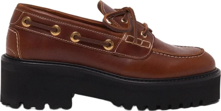 Boat shoes with chunky sole