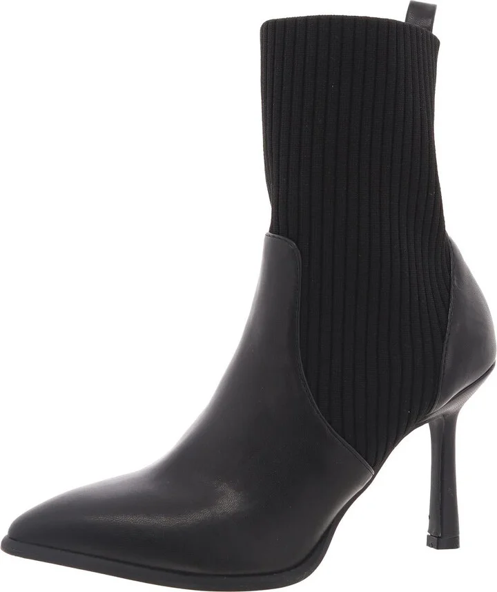 Bobbie Womens Ribbed Knit Mid-Calf Boots