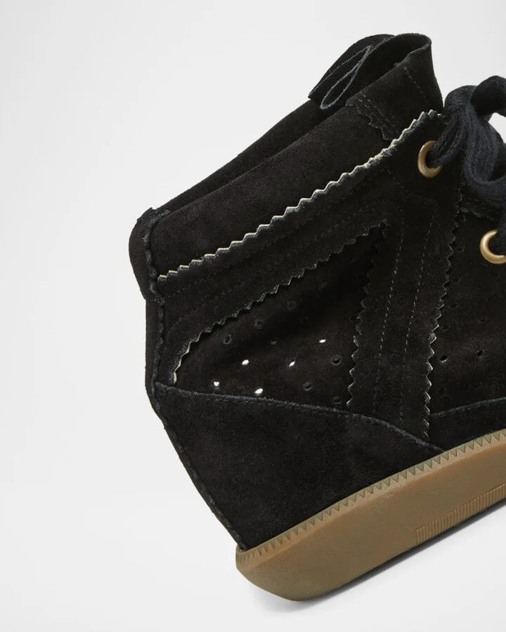Bobby Suede Wedge Sneakers - Image 7
