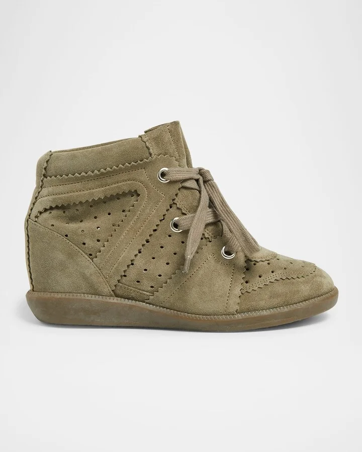Bobby Suede Wedge Sneakers