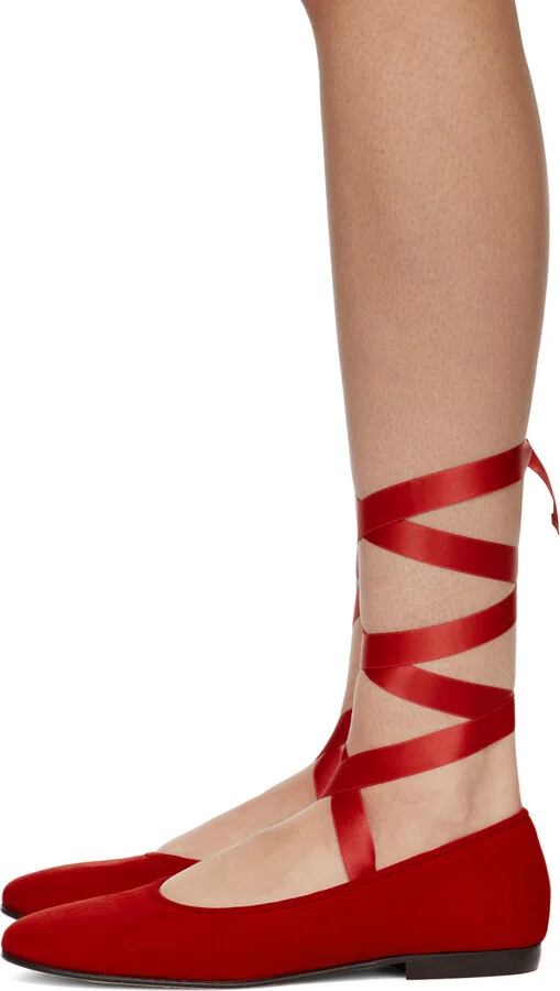 Bode Red Musette Ballerina Flats - Image 3