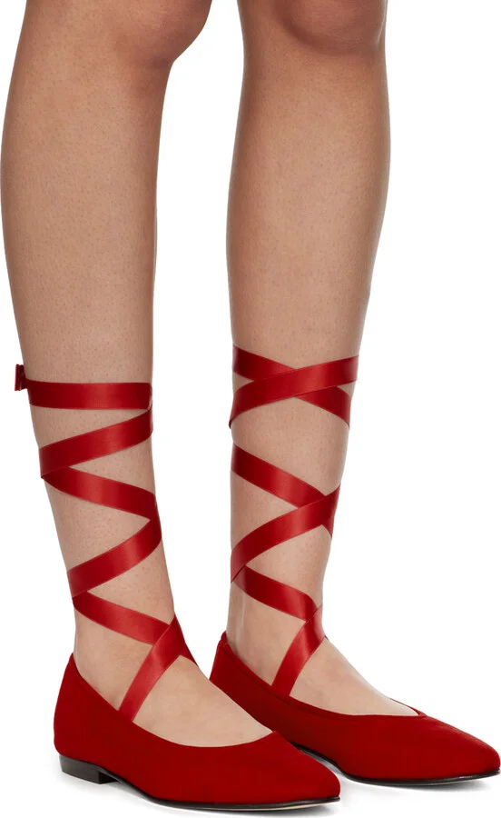 Bode Red Musette Ballerina Flats - Image 4