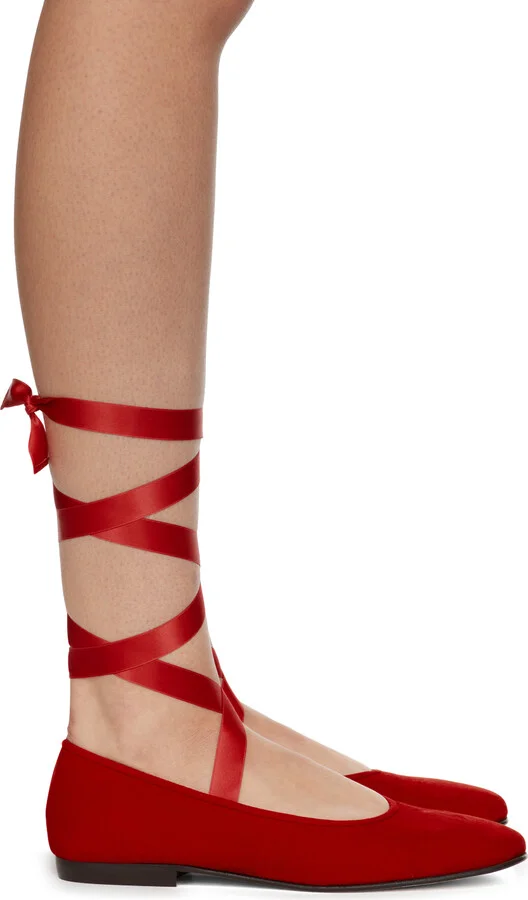 Bode Red Musette Ballerina Flats