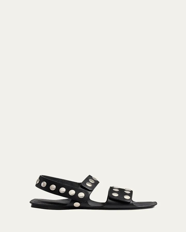 Boden Studded Leather Dual-Band Sandals