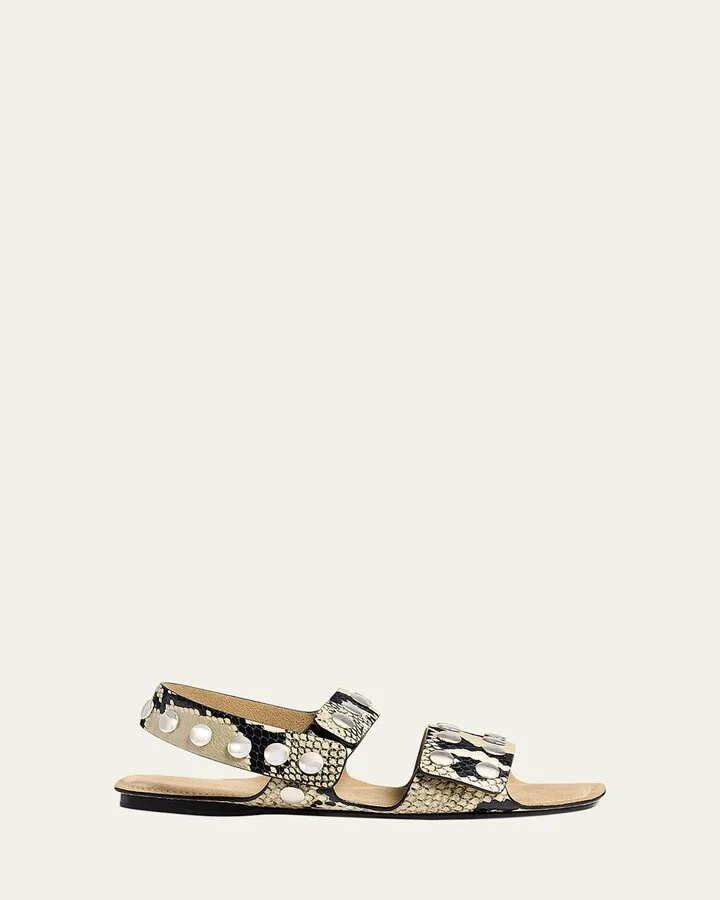 Boden Studded Leather Flat Sandals
