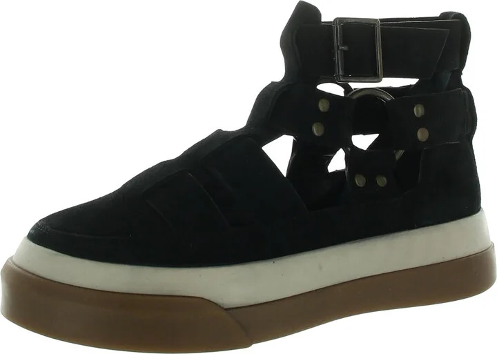 BODHI Womens Leather Ankle Strap Strappy Sandals