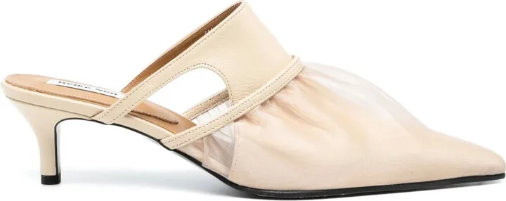 Boe 60mm leather mules