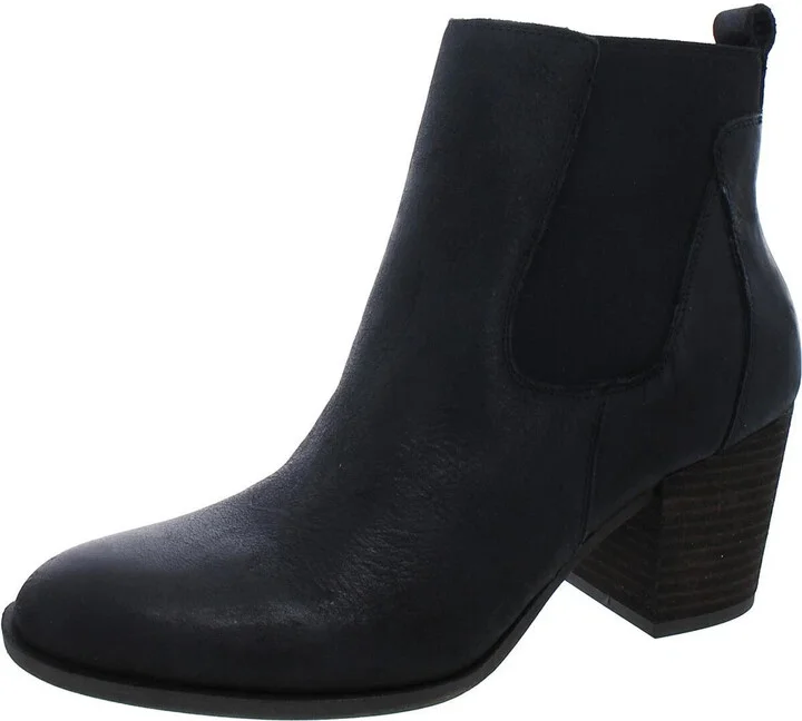 Bofrida Boots Womens 6 Black Leather Block Heel Ankle Bootie ZPO3489
