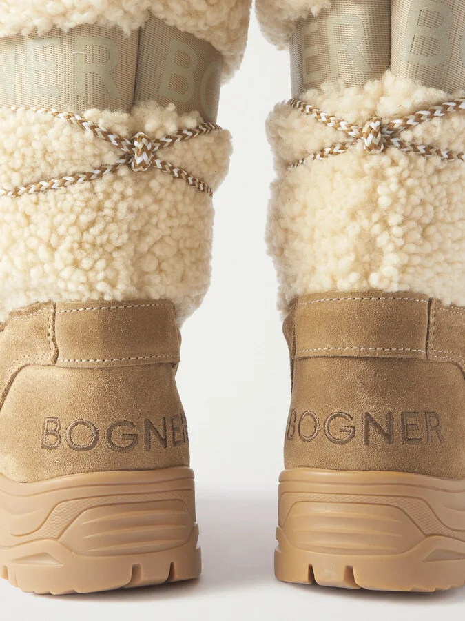 BOGNER - Alta Badia 2 B Shearling And Suede Snow Boots - Neutrals - Image 4