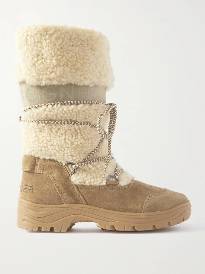 BOGNER - Alta Badia 2 B Shearling And Suede Snow Boots - Neutrals