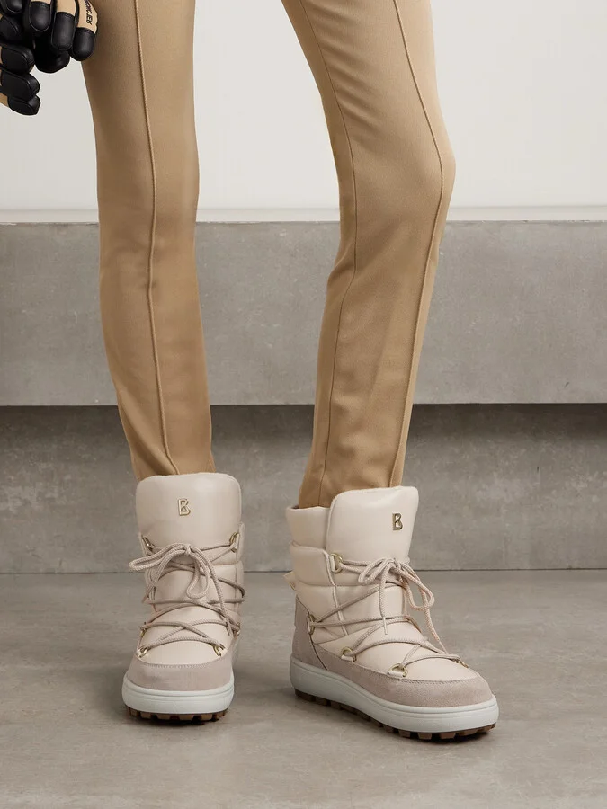 BOGNER - Chamonix Leather And Suede Snow Boots - Off-white - Image 2
