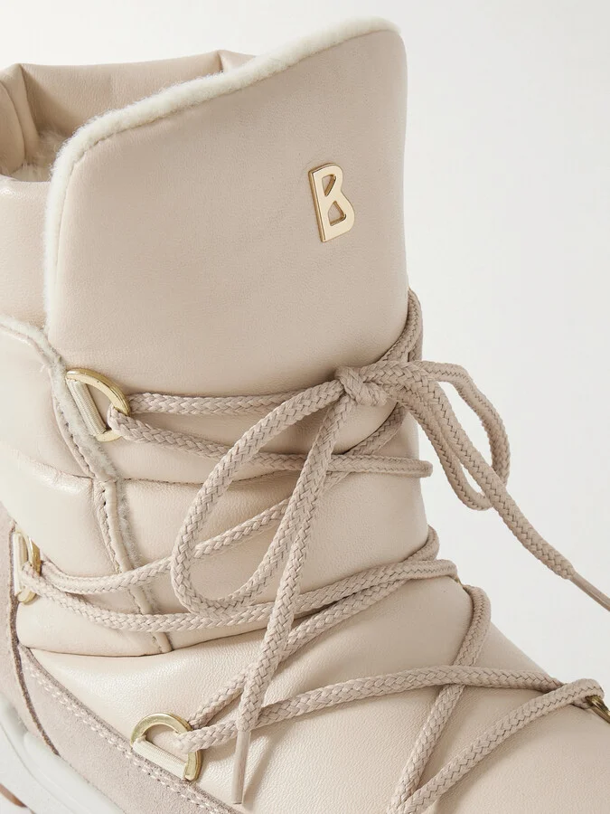 BOGNER - Chamonix Leather And Suede Snow Boots - Off-white - Image 4