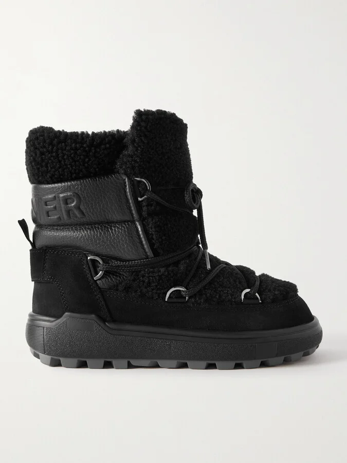 BOGNER - Chamonix Shearling, Leather And Suede Snow Boots - Black