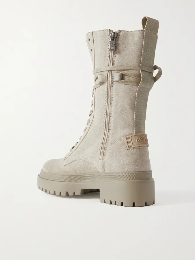 BOGNER - Chesa Alpina Lace-up Suede Boots - Ivory - Image 3