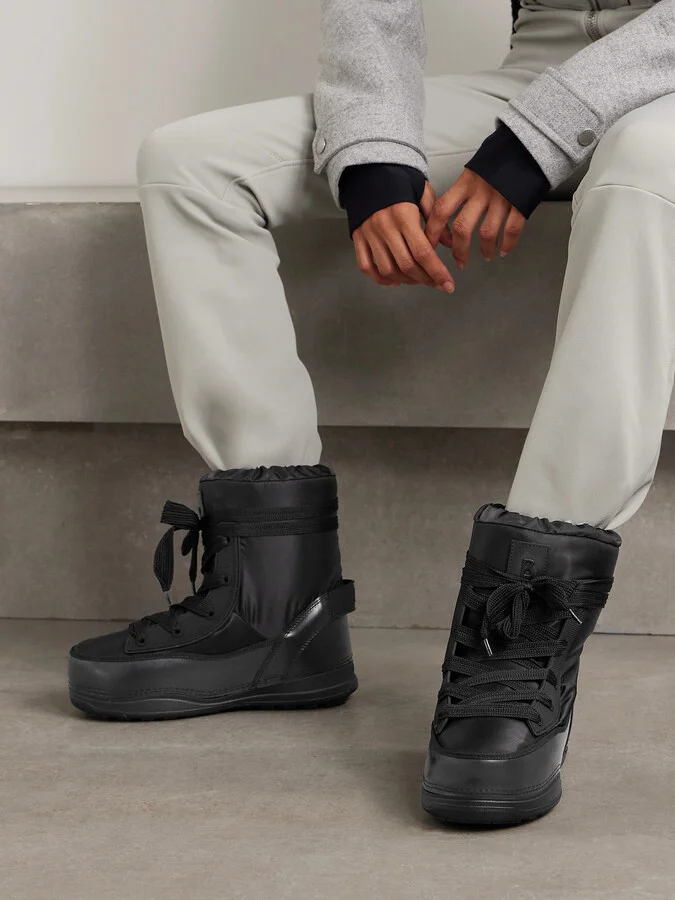 BOGNER - La Plagne 13 Leather-trimmed Shell Boots - Black - Image 2