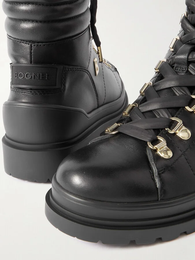 BOGNER - St. Moritz 14 Shearling-lined Leather Ankle Boots - Black - Image 4