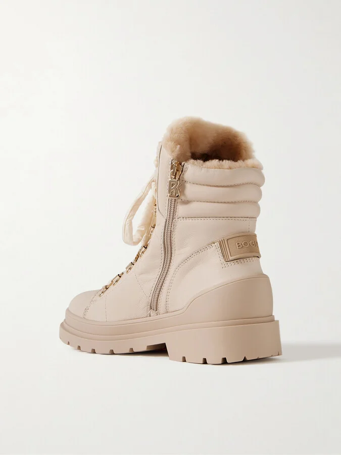 BOGNER - St. Moritz 14 Shearling-lined Leather Ankle Boots - Neutrals - Image 3