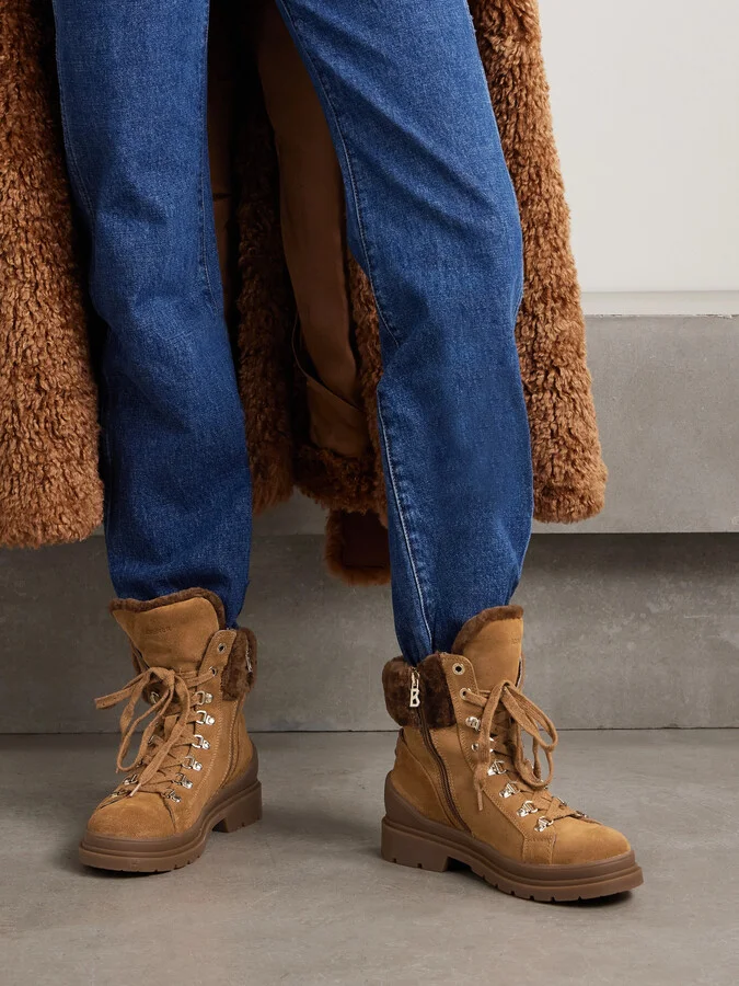 BOGNER - St. Moritz 18 Shearling-lined Suede Ankle Boots - Brown - Image 2