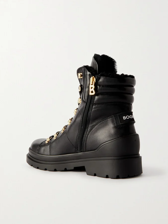 BOGNER - St. Moritz 9 Shearling-lined Leather Ankle Boots - Black - Image 3