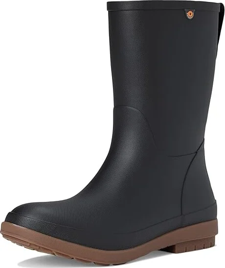 Bogs Amanda II Mid Women's Rain Boots Black : 6 M, Rubber - Image 5