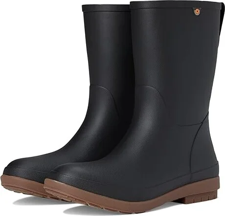Bogs Amanda II Mid Women's Rain Boots Black : 6 M, Rubber