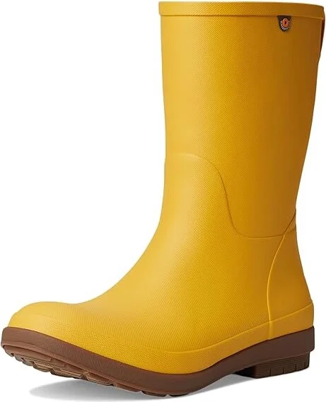 Bogs Amanda II Mid Women's Rain Boots Mustard : 6 M, Rubber - Image 5