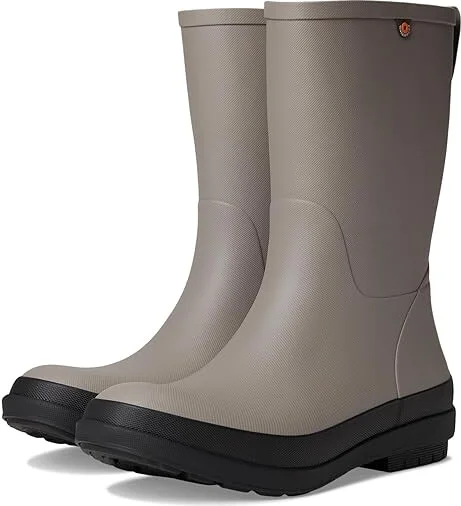 Bogs Amanda II Mid Women's Rain Boots Taupe : 6 M, Rubber