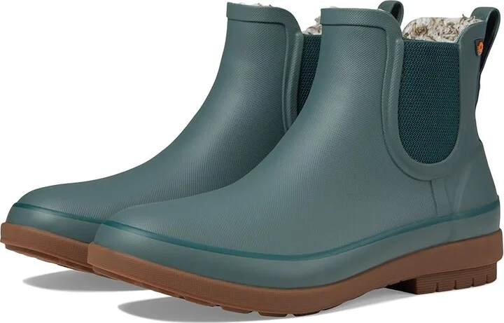 Bogs Amanda Plush II Chelsea Women's Shoes Dark Spruce : 6 B - Medium, Synthetic