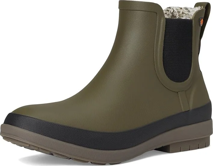 Bogs Amanda Plush II Chelsea Women's Shoes Olive : 11 B - Medium, Synthetic - Image 5