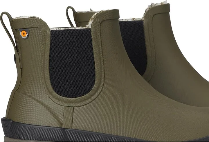 Bogs Amanda Plush II Chelsea Women's Shoes Olive : 11 B - Medium, Synthetic - Image 7
