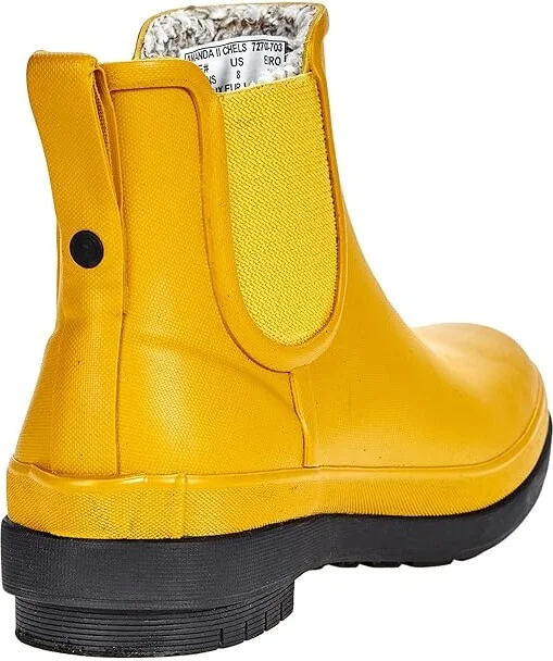 Bogs Amanda Plush II Chelsea Women's Shoes Saffron : 12 B - Medium, Synthetic - Image 4