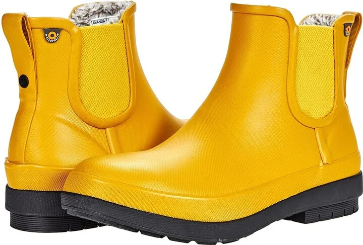 Bogs Amanda Plush II Chelsea Women's Shoes Saffron : 12 B - Medium, Synthetic