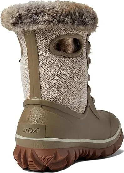 Bogs Arcata Cozy Chevron Women's Boots Taupe : 6 B - Medium, Textile/Synthetic - Image 4