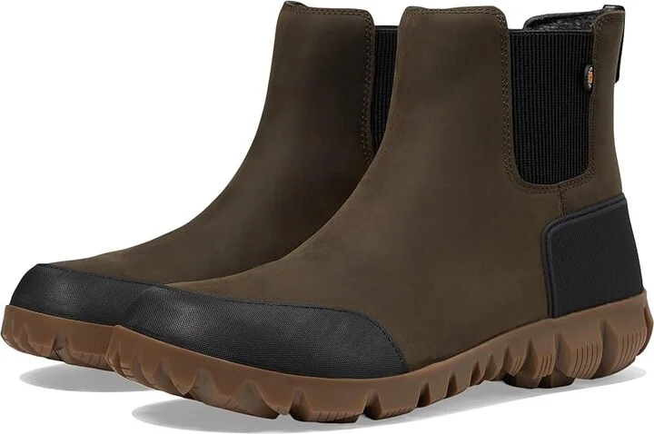 Bogs Arcata Urban Leather Chelsea Men's Boots Chocolate 1 : 10 D - Medium, Leather/Synthetic