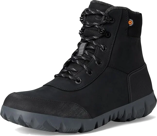 Bogs Arcata Urban Leather Mid Men's Boots Black 1 : 8 D - Medium, Textile/Leather - Image 5