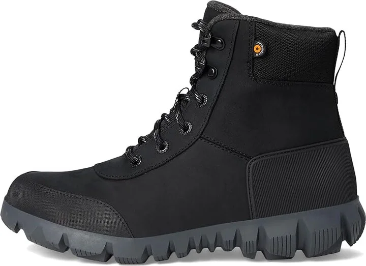 Bogs Arcata Urban Leather Mid Men's Boots Black 1 : 8 D - Medium, Textile/Leather - Image 6