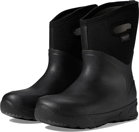 Bogs Bozeman Mid Boot Men's Waterproof Boots Black 1 : 10 D - Medium, Rubber