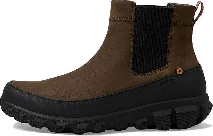 Bogs Cedar Chelsea Women's Rain Boots Dark Brown : 9.5 M, Leather - Image 5