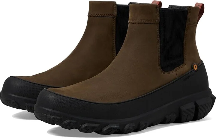 Bogs Cedar Chelsea Women's Rain Boots Dark Brown : 9.5 M, Leather