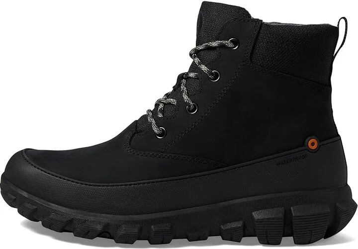 Bogs Cedar Mid Lace Women's Rain Boots Black : 6 M, Leather - Image 6