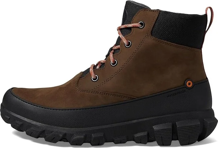Bogs Cedar Mid Lace Women's Rain Boots Dark Brown : 6.5 M, Leather - Image 6