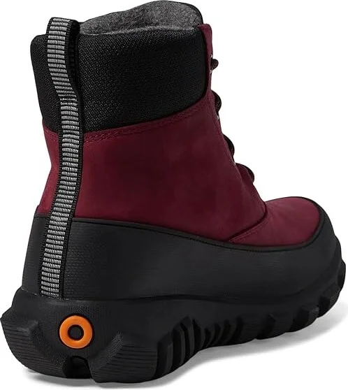 Bogs Cedar Mid Lace Women's Rain Boots Garnet : 6 M, Leather - Image 4