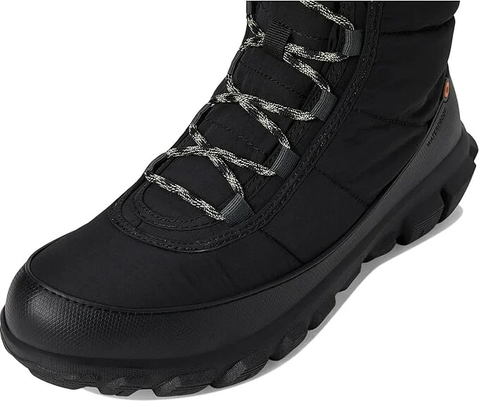 Bogs Cedar Quilt Lace Women's Snow Shoes Black : 10 M, Rubber - Image 2