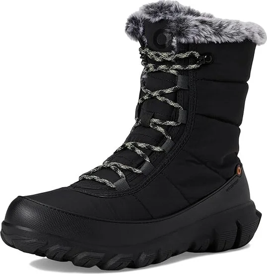 Bogs Cedar Quilt Lace Women's Snow Shoes Black : 10 M, Rubber - Image 5