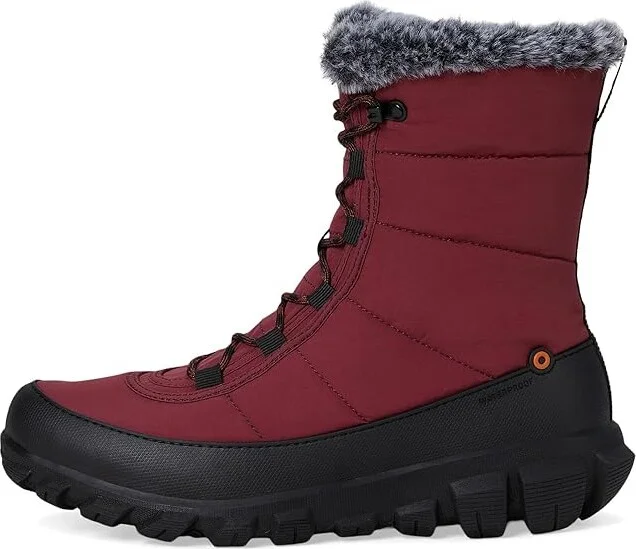 Bogs Cedar Quilt Lace Women's Snow Shoes Garnet : 6 M, Rubber - Image 6